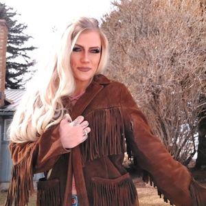 Vintage 60s or 70s  fringe leather jacket.